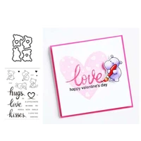 animal love notes metal cutting dies and stamps stencil for scrapbooking photo album embossing decorative diy paper cards