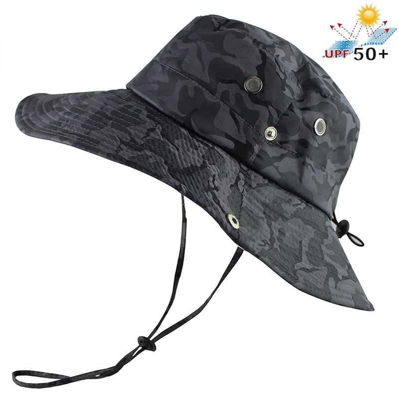 

UPF 50+ Bucket Hat Men Women Bob Boonie Hats Summer UV Protection Camouflage Cap Military Army Hiking Tactical Outdoor Sun Caps