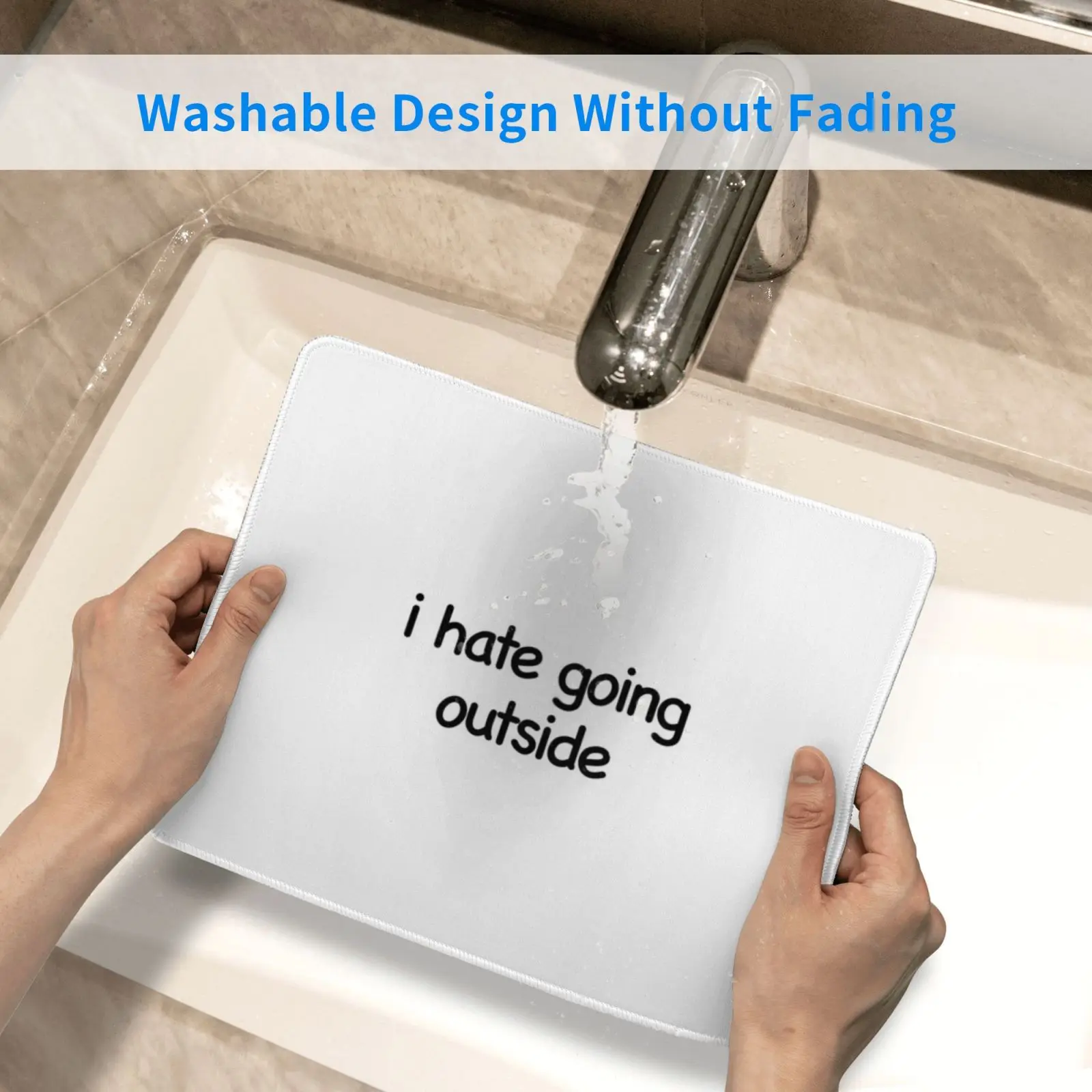 

I Hate Going Outside Mouse Pad DIY Print Cushion Humor Quarantine Funny Relatable For Teens For Kids For Adults