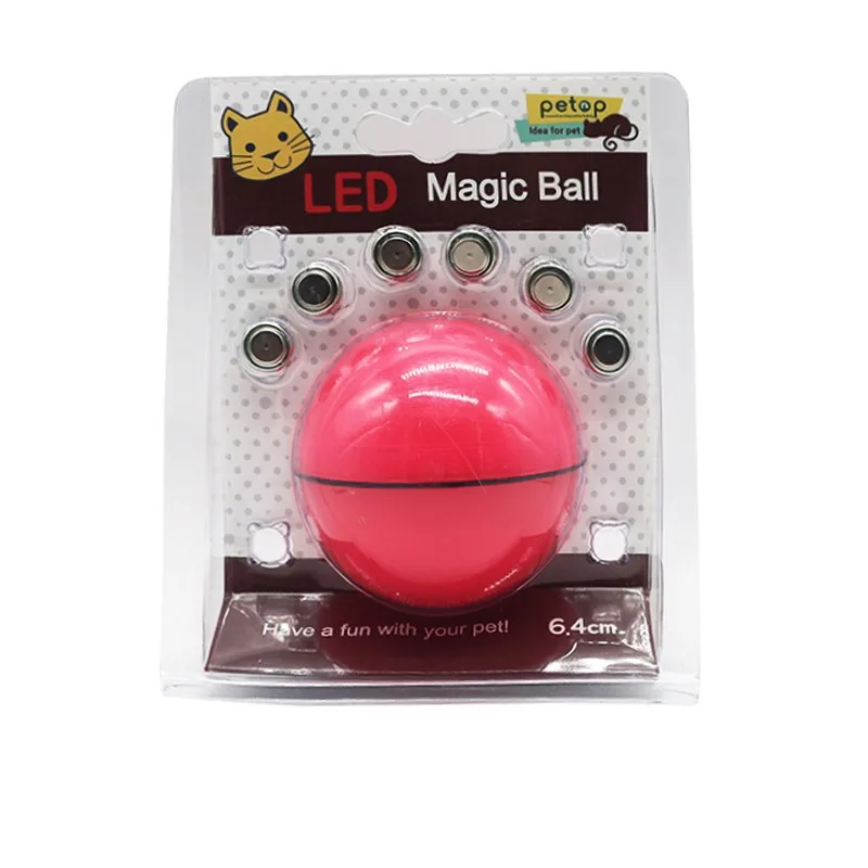 Red-Button Battery USB Перезаряжаемый Электрический прокатный мяч игрушки для кошек Интерактивный Лазерный магический шар, игрушка с лазерным светильник держать вашего питомца занят - Цвет: Red-Button Battery