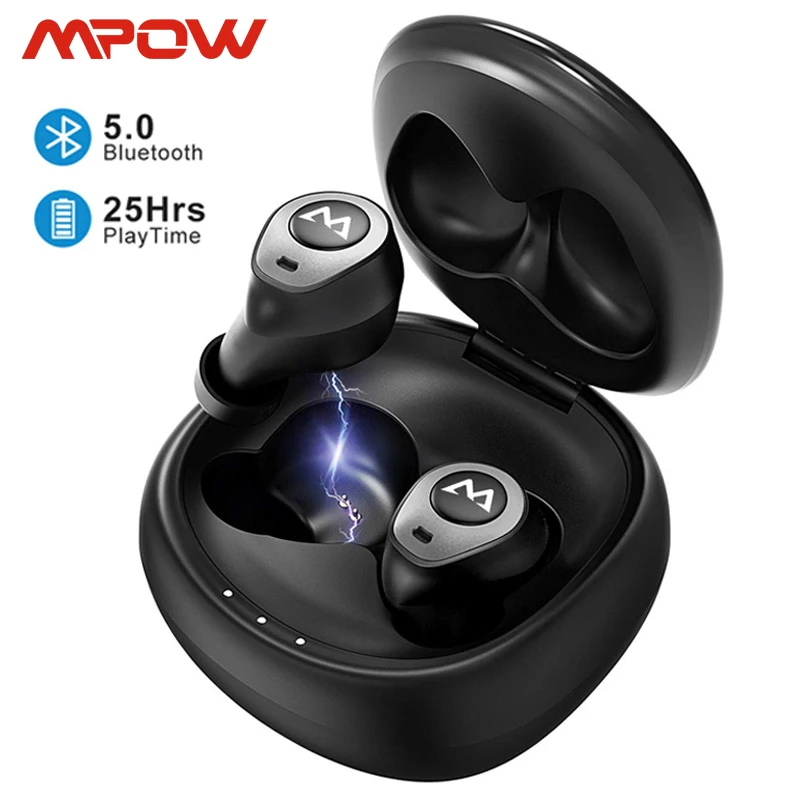 Mpow T3 TWS Bluetooth 5,0 беспроводные наушники 24 часа Время воспроизведения TWS гарнитура наушники с микрофоном зарядная коробка для iPhone Xiaomi huawei