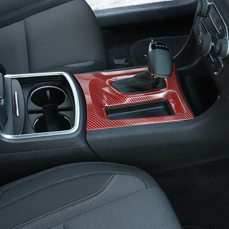 

Car Console Gear Shift Box Panel Trim Cover Interior Decoration for Dodge Charger 2015-2020