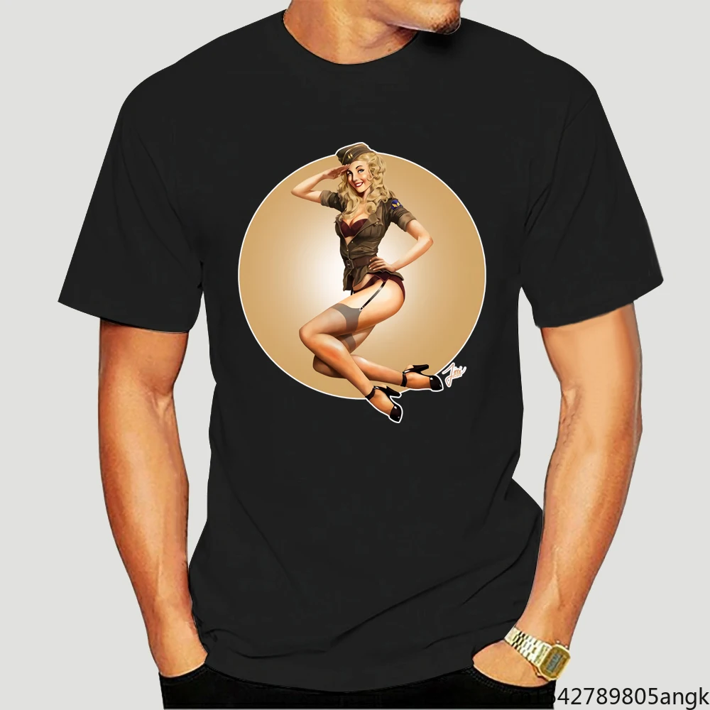 

Pin Up Girls Homme Funny T Shirt Hip Hop Clothing Designer Brand Mens Tops
