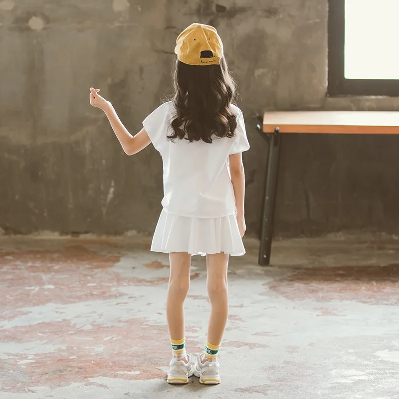 Новинка 2021 летний хлопковый брендовый костюм для девочек комплект малышей