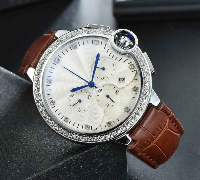 

2021 New Fashion Men's Watch Stainless Steel Top Brand Luxury Waterproof Sports Chronograph Quartz Men's Relogio Masculino