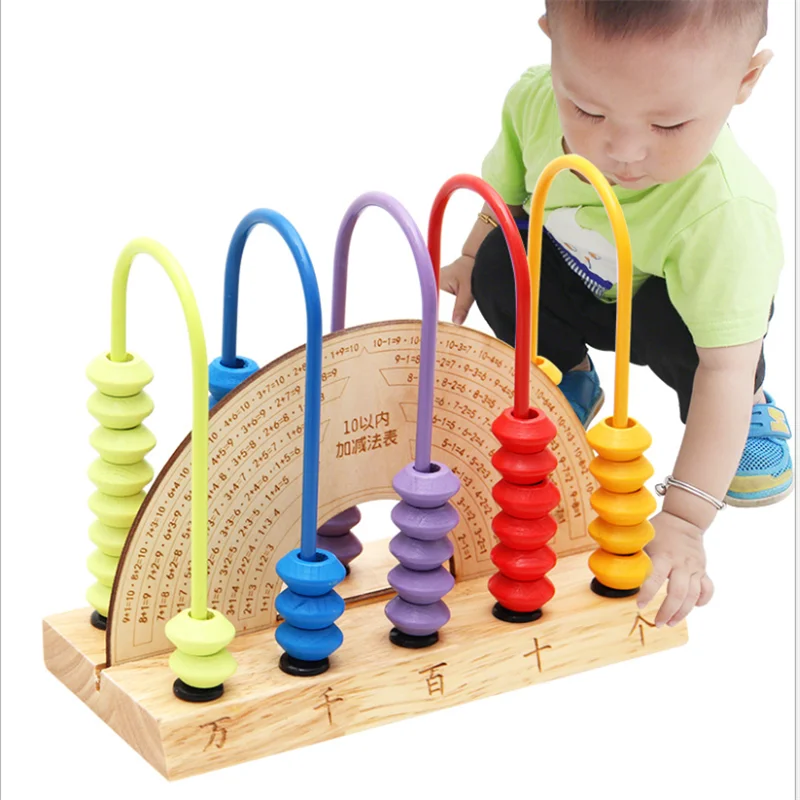 Colorful Addition Subtraction Calculation Rack Abacus Math Toys For Children Early Learning Education Wooden Arithmetic tool | Игрушки и