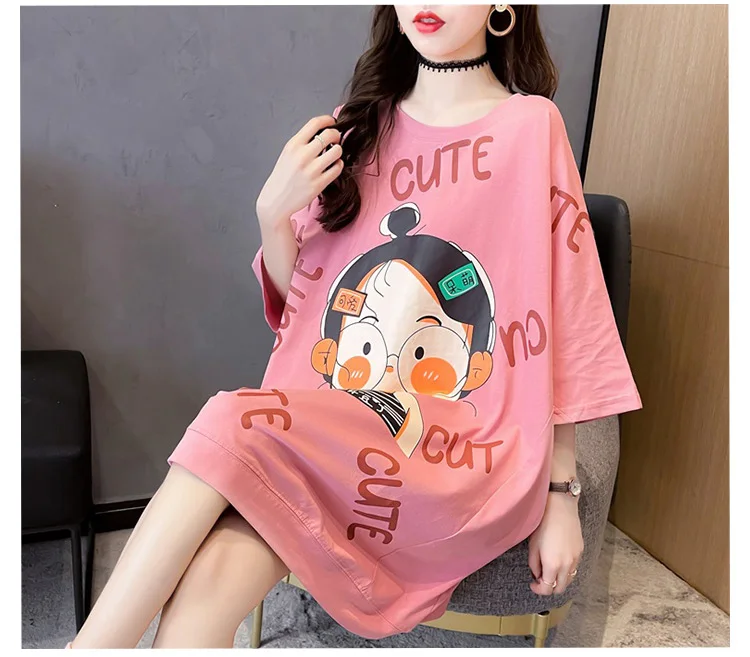 

Women's T-shirt Oversized Top Plus Size Tees Loose T Shirt Short Sleeve Tshirt Fashion Casual T-shirts Print O-neck Tops 20011