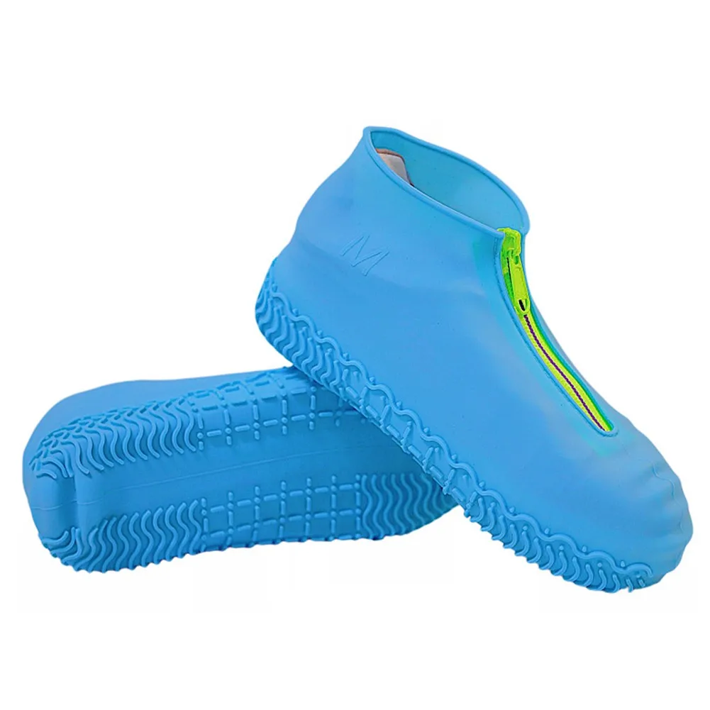 

Waterproof Zipper Silicone Shoe Cover Rain Resistant And Slip Resistant Overshoes Rain Shoe Protector Reusable Size S M L XL