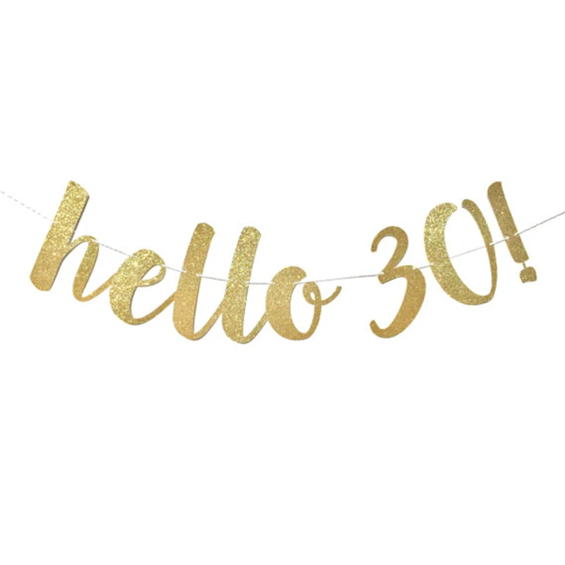 1set hello 30 30 40 50 лет юбилейные одноразовые столовые приборы с днем рождения украшения для взрослых 30-летних Висячие спиральные вечерние свисающие - Цвет: 1set hello 30