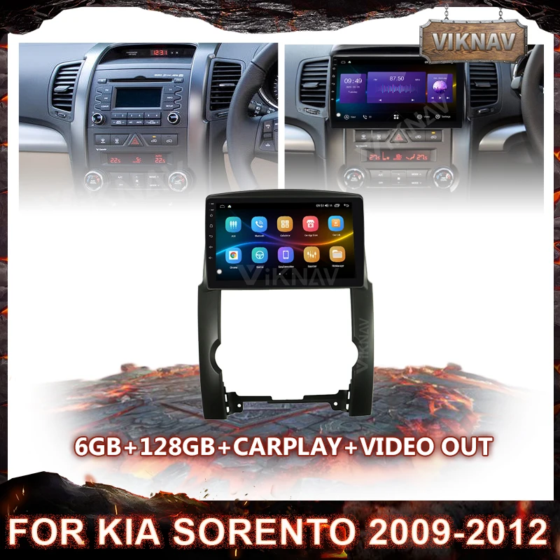 

Мультимедийная магнитола для KIA Sorento 10,0 2009 2010 2011, 10 дюймов, IPS, Android 2012, GPS-навигация, стерео, 2 din