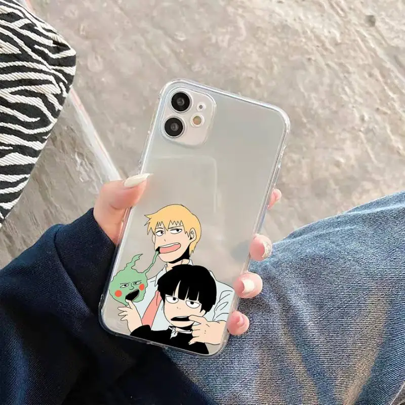 

Mob Psycho 100 newly Phone Case Transparent soft For iphone 5 5s 5c se 6 6s 7 8 11 12 plus mini x xs xr pro max