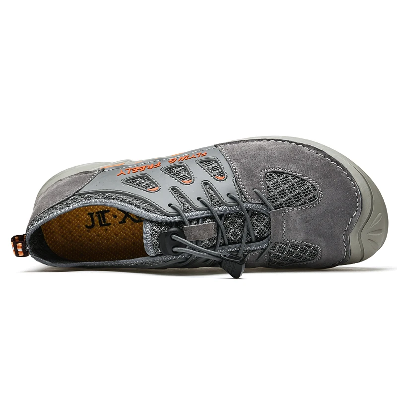 Mens Mountain Trekking Shoes Outdoor Climbing Hiking Hunting Fishing Sneakers Male High Quality Breathable Aqua Water | Спорт и