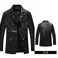 2021 spring and autumn new men s leather clothing casual suit jacket fashion young and middle aged all matching jacket