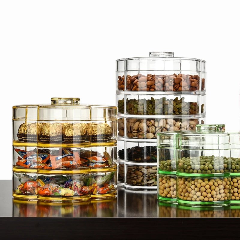 Многослойная коробка для сушеных фруктов конфет прозрачный акриловый