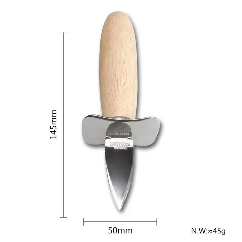 

Steel Seafood scallop pry knife with wooden Oyster Opener Sharp-edged Shell Shucker handle 10pcs/pack Seafood kni A5Y3