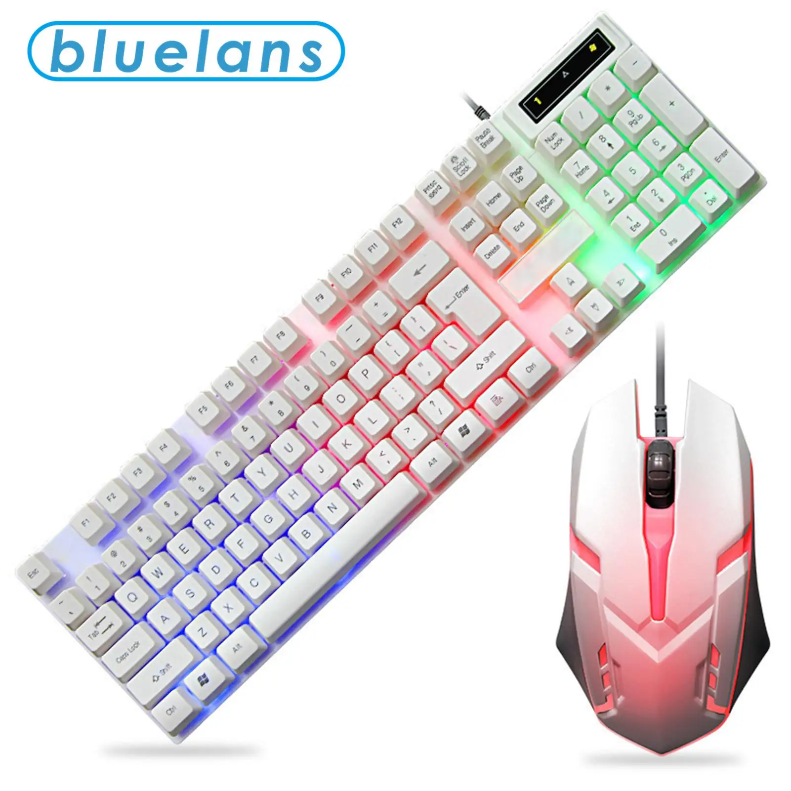 

2020 Luminous Wired Gaming Keyboard Mouse Set Manipulator Luminous Keyboard Mouse Combos With USB Interface Computer Accessories