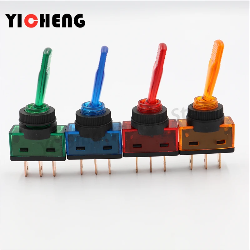 1 шт. автомобильный тумблер 12 В с подсветкой Кулисный Переключатель 20 А красный