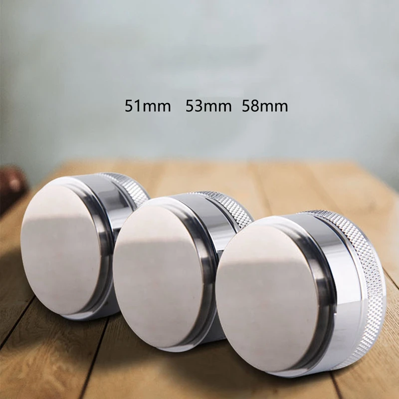 

304 Stainless Steel Coffee Tamper Coffee Distributor Coffee Powder Hammer Coffee Accessories,A Word Silver