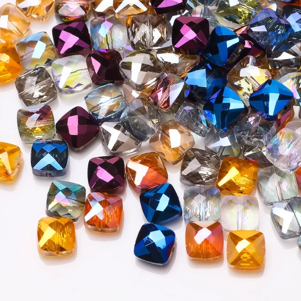 Бусины квадратные граненые из австрийского хрусталя 6/8 мм |