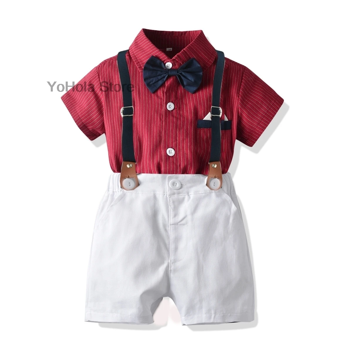

New Gentle Kids Boys Summer Cotton Clothes Toddler Gentleman T-shirt Tops Shorts Outfits 2Pcs Kids Baby Boys Casual Clothes Sets