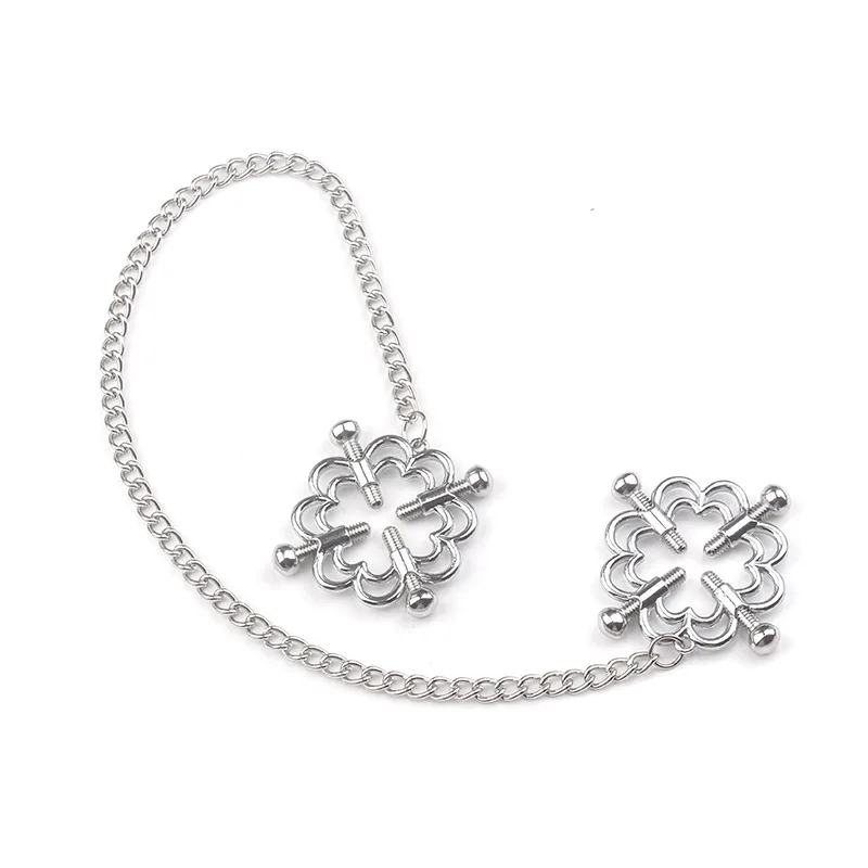 Нержавеющая сталь Регулируемый пыток играть зажимы металлический ниппель