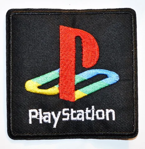 Japan PLAYSTATION 1 2 3 4 логотип для видеоигр вышитый Утюг на нашивке (размер около 8 2*8
