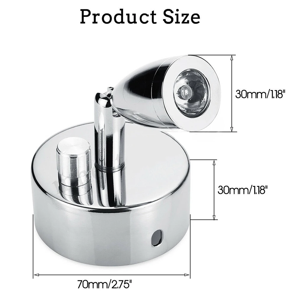 12V затемнения Светодиодный прожектор для чтения светильник сенсорный Спальня