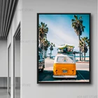 Картина на холсте в гавайском стиле, плакаты и принты с миньбусом и ладонью, современные модные картины, декор для комнаты, эстетическое украшение