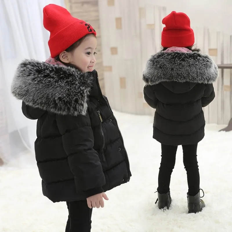 Детская зимняя пуховая куртка с меховым воротником | Мать и ребенок