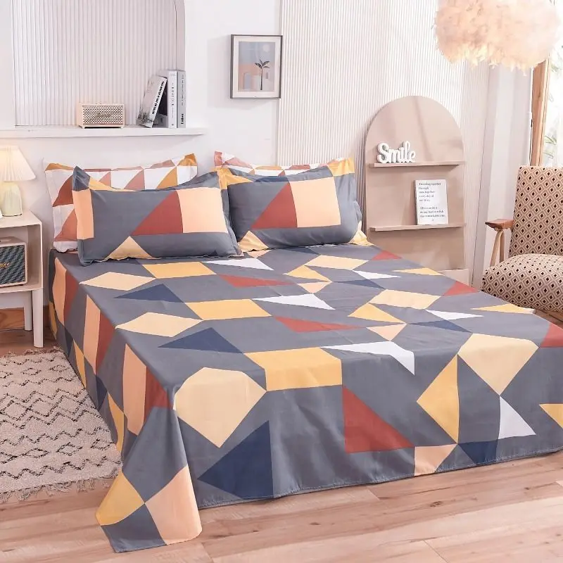 

(Bed sheet + pillowcase) 3-piece set 100% skin-friendly four seasons universal double single kang sheet