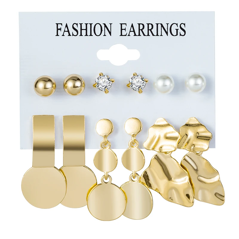 

Vintage Tassel Statement Drop Earrings For Women Geometric Gold Metel Round Dangle Hanging Earrings 2020 Brincos Fashion Jewelry