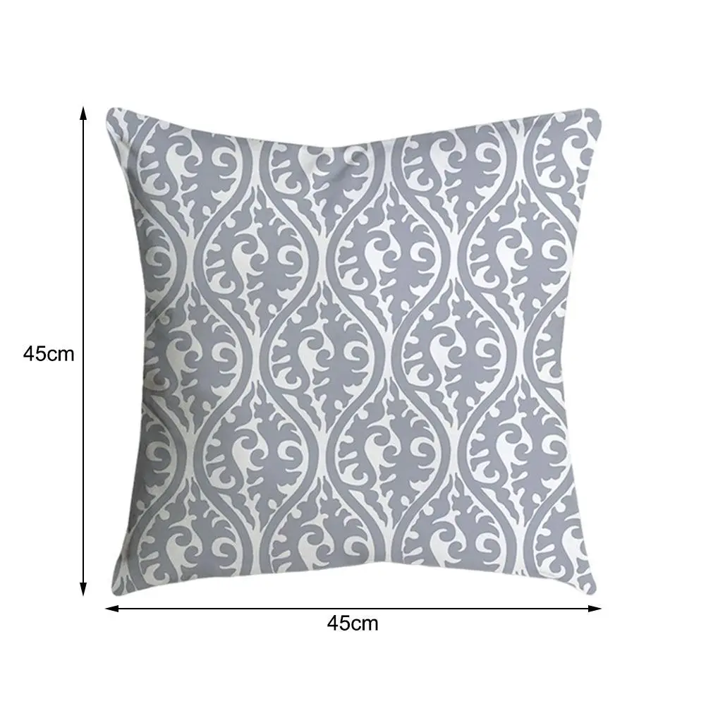 

45x45CM Gray Stripes Geometric Rhombus Lines Home Pillow Case Cushion Cover Family Party Sofa Seat Chair Decor Car Office Nap