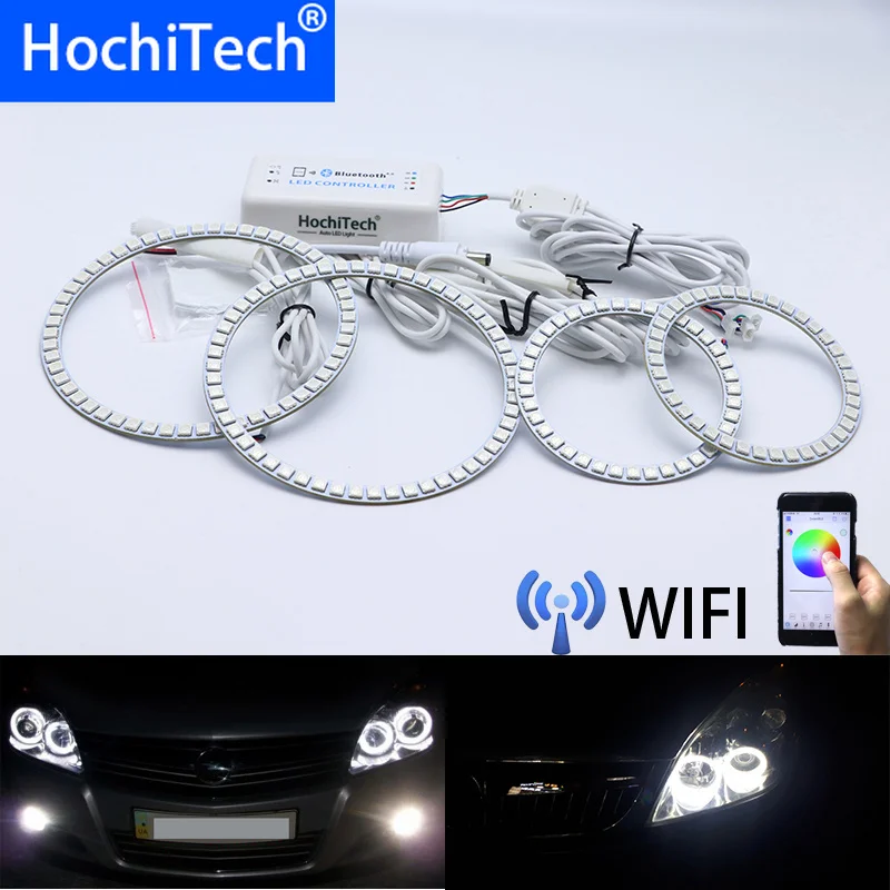 

Беспроводной разноцветный светодиодный дневной светильник «ангельские глазки» с поддержкой Wi-Fi, дневные ходовые огни DRL для Opel Astra H, без про...