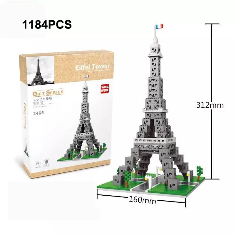 Миниатюрные строительные блоки сборные современное здание известная культура