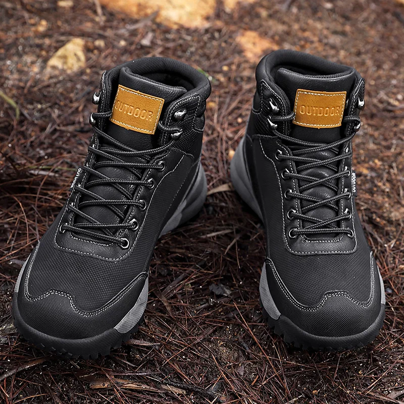 

High Top Sneakers Men's Shoes Winter Leather Sneakers Men For Zapatillas Altas Hombre Boots Casual Top Sneaker