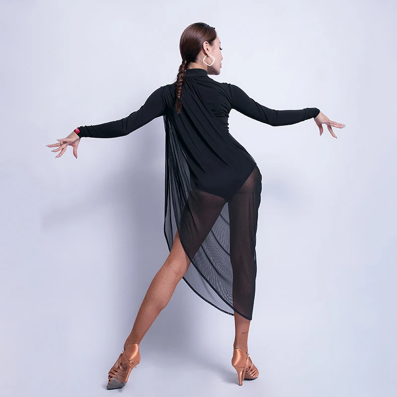 Пикантные латинские платья женские V воротник Танго ча Самба практические