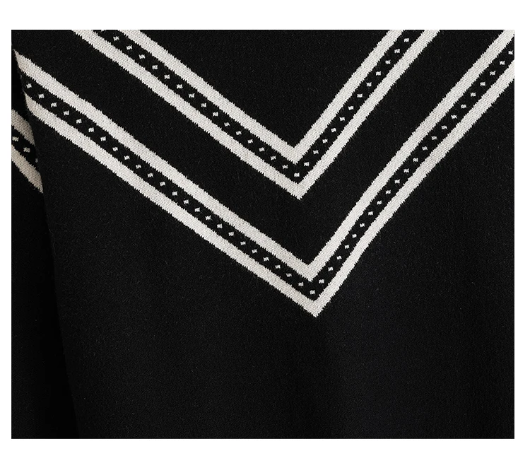 

plus size women fall knitted Jumpers Sweater dresses for women turtleneck striped long sleeve pullover dresses women vestidos