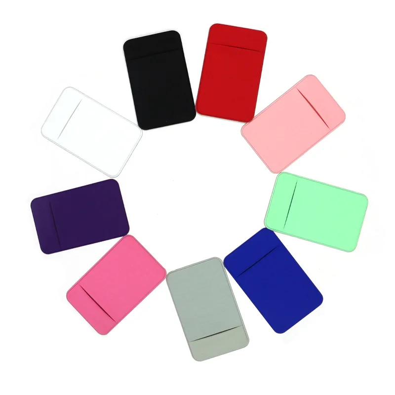 New Mobile Phone Credit Card Wallet Holder Pocket Stick-On Adhesive Elastic Tool Silicone Cover For iPhone Samsung Xiaomi Pouch | Багаж и