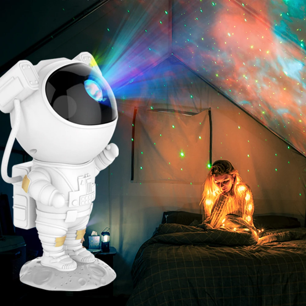 

New Astronaut Galaxy Projector Lamp Starry Sky Night Light For Home Bedroom Room Astronaut Decorative Luminaires Children's Gift