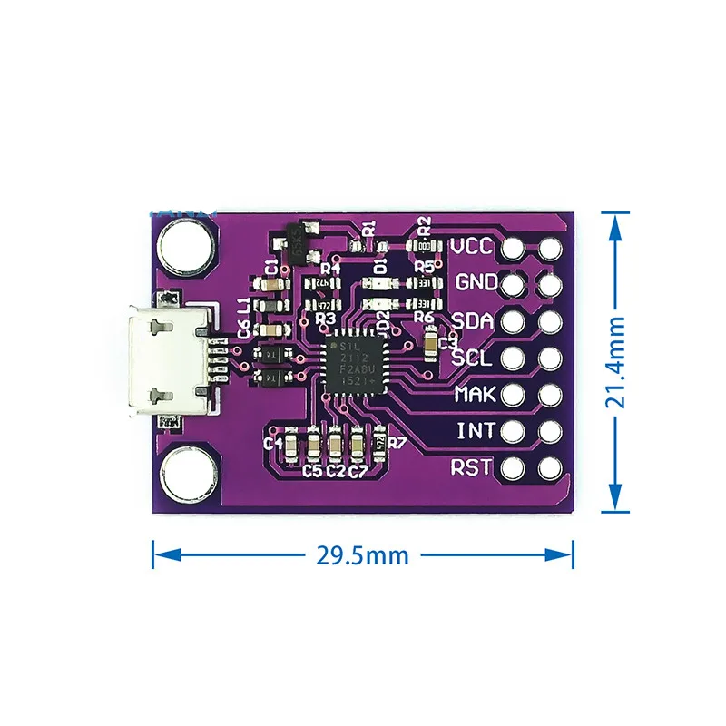 CP2112 плата отладки USB к SMBus I2C Связь модуль 2 0 MicroUSB 2112 оценочный комплект для CCS811