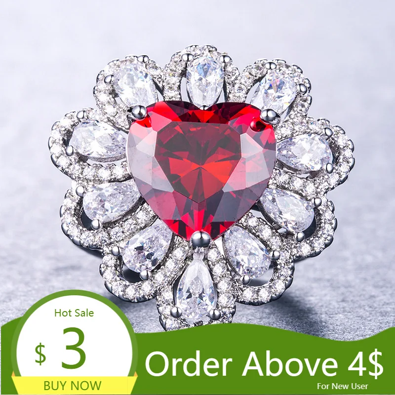 

Visisap Luxury Exaggerated Heart Zircon Rings for Female White Gold Color Flower Ring Anniversary Wedding Jewelry Supplier B1175