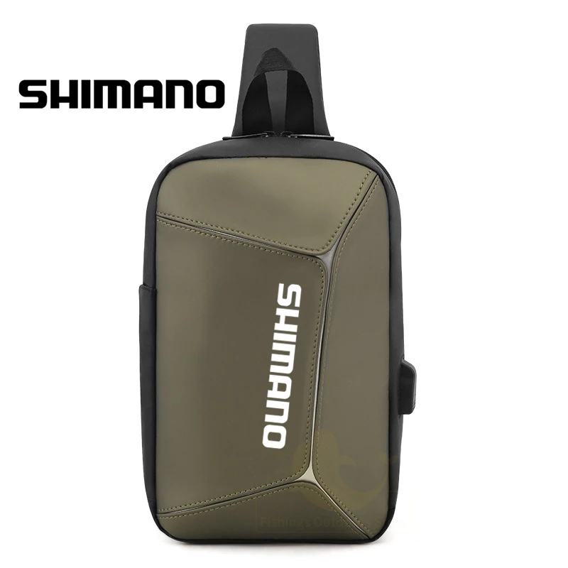 

2021 Shimano Fishing Bag Men's Chest Bag Fashion Oxford Cloth Outdoor Backpack Korean Shoulder Bag Multi-function Messenger Bag