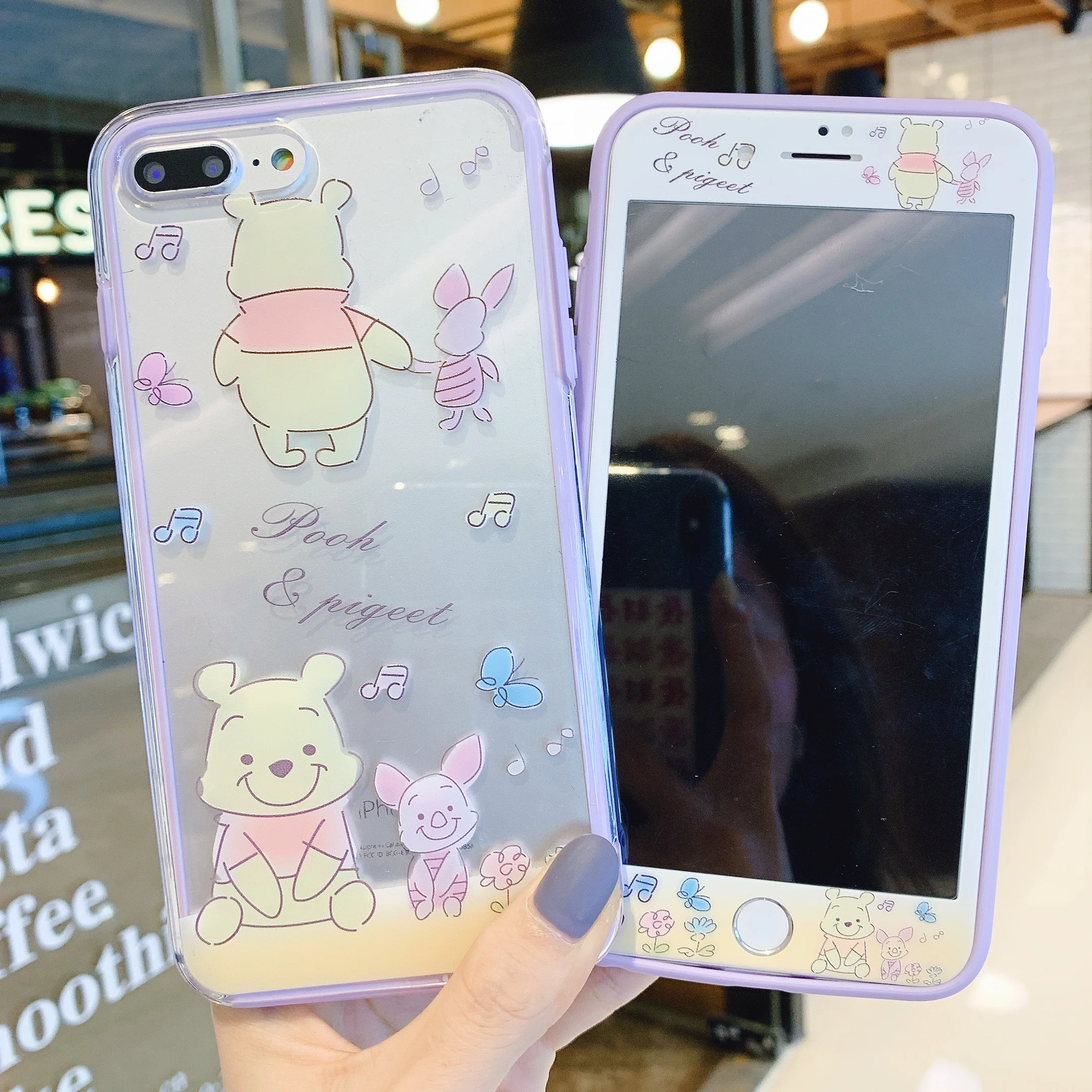 Мультфильм HD защитная пленка чехол для телефона iPhone 11 Pro Max 6 6s 7 8 Plus X XS XR XSMAX стежка