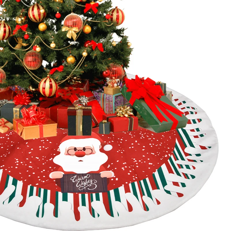 

Круглый лось Санта-Клаус Снеговик с рисунком искусственная Обложка напольный ковер Рождественская елка Декор домашнее украшение