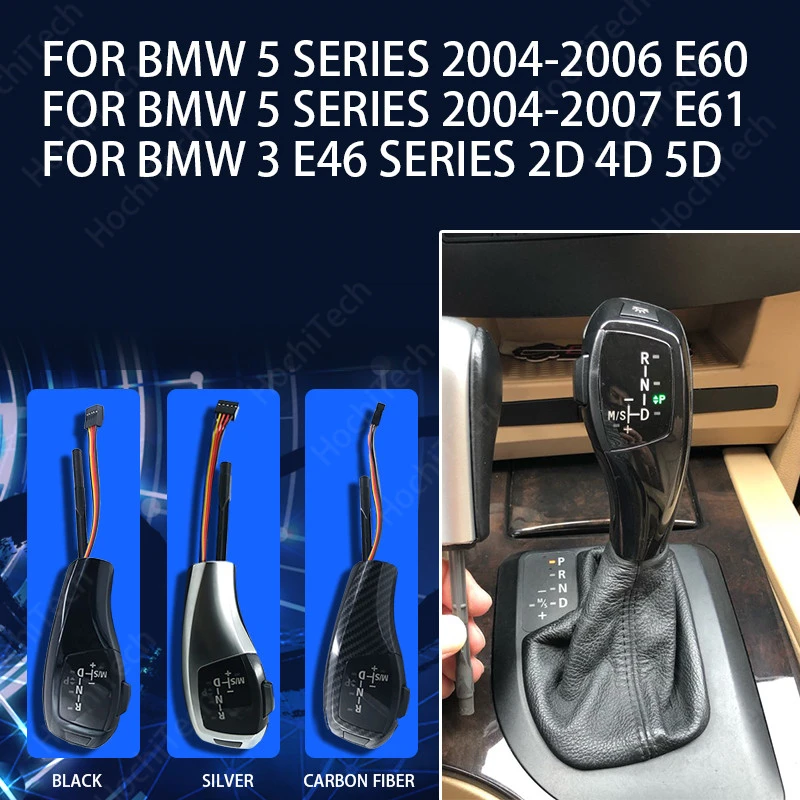 

PU Leather Shifter Lever Shift Handle Replacement for 3 5 series E60 E61 2004-2007 E46 Accessories LED Gear Shift Knob