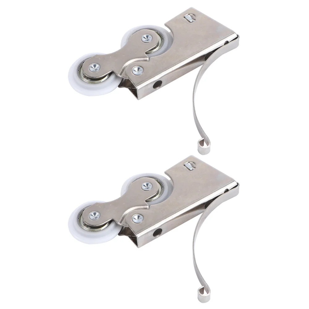 

2PCS Double Wheel Door Runners Rollers Replacement Window Door Wheels Sliding Enclosure Wheels Pulleys for Home Wardrobe