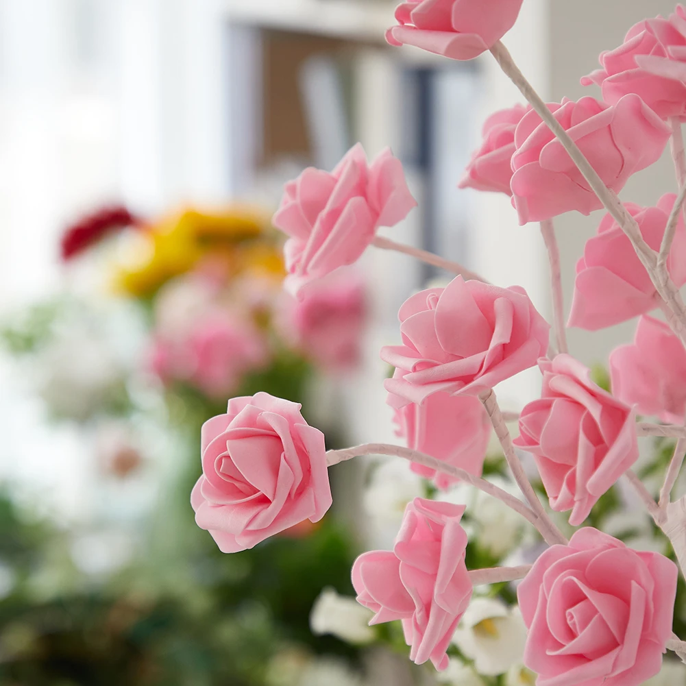 

LED Rose Flower Tree Light Fairy Bonsai Table Ornament Lamp Wedding Decor LED Table Lamp Rose Flower Tree USB Night Lights