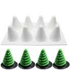 Силиконовые формы для торта шоколада 3D Рождественская елка вечерние формы для торта для выпечки муссов жаропрочная посуда для десерта аксессуары