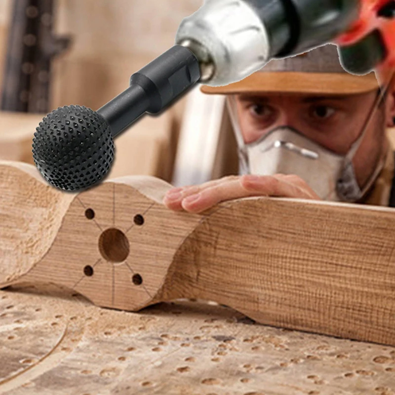 

Ball Gouge Spherical Spindles Shaped Wood Gouge Power Carving Attachment For Angle Grinder Wooden Groove Carving Tool