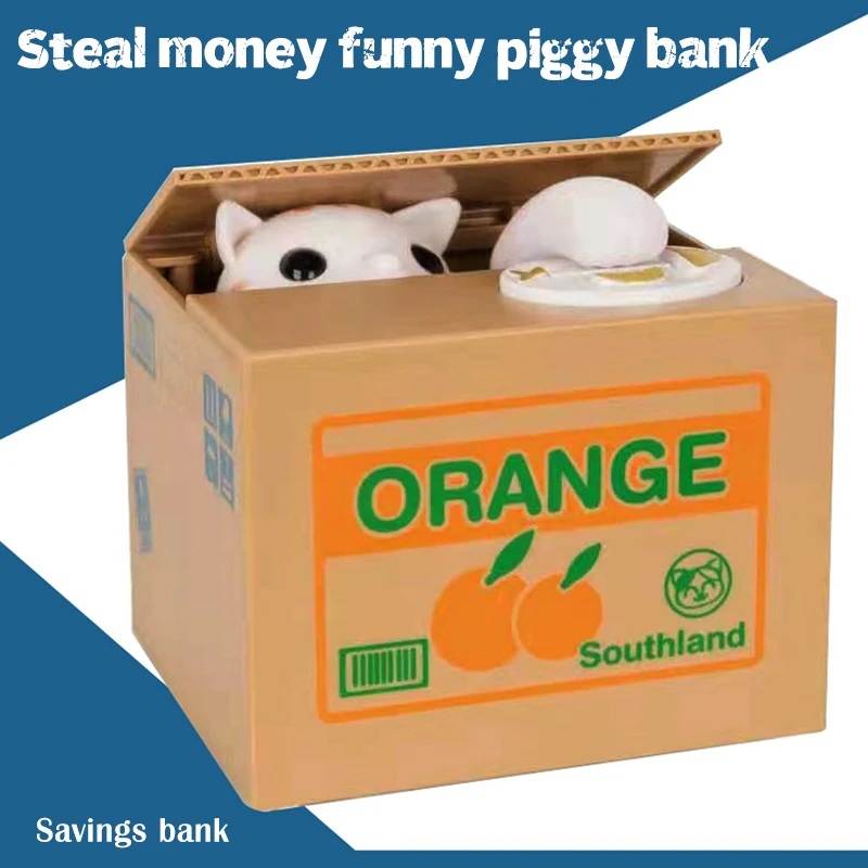 

Coin Piggy Money Saving Box Kids Money Bank Automatic Cat Stealing Money Boxes Toy for Children Creative Christmas Kids Gifts